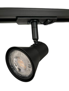 RAILARMATUUR ZWART 1-FASE  MET GU10 FITTING  incl lamp.  MDRLED®