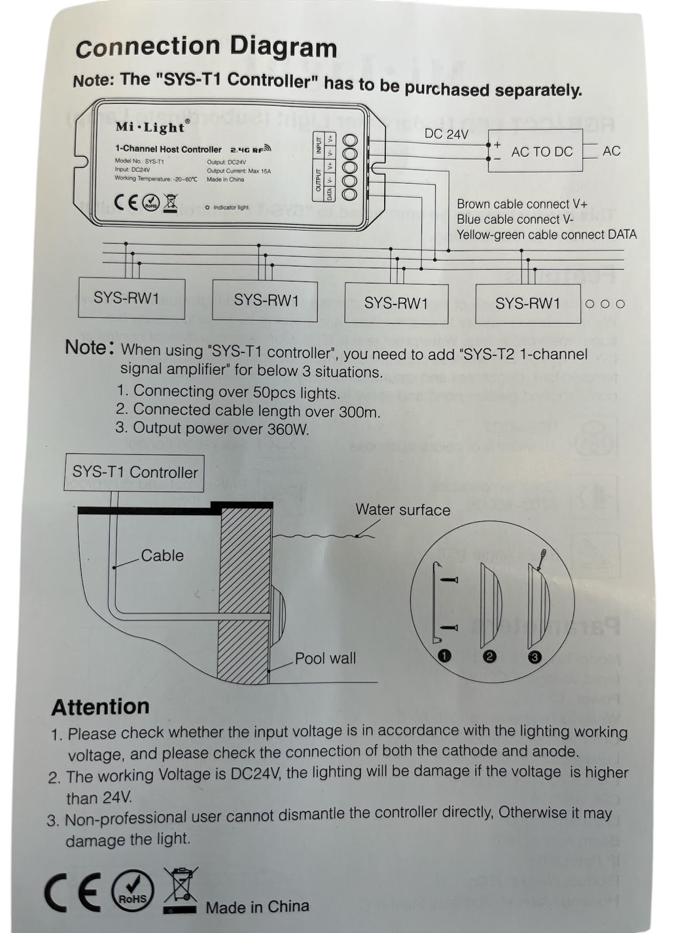 Mi-Light RGB+CCT LED Onderwaterlamp 12W | IP68 RVS | 2700K–6500K | 1000 lm