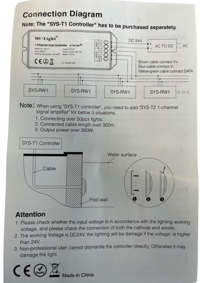 Mi-Light RGB+CCT LED Onderwaterlamp 12W | IP68 RVS | 2700K–6500K | 1000 lm
