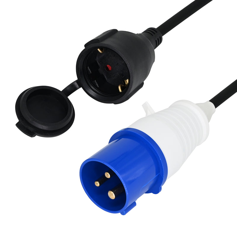 KABEL ADAPTEROWY DO WTYCZKI KAMPINGOWEJ Z OCHRONĄ PRZED DZIEĆMI 40CM do 3600 W MDRLED®