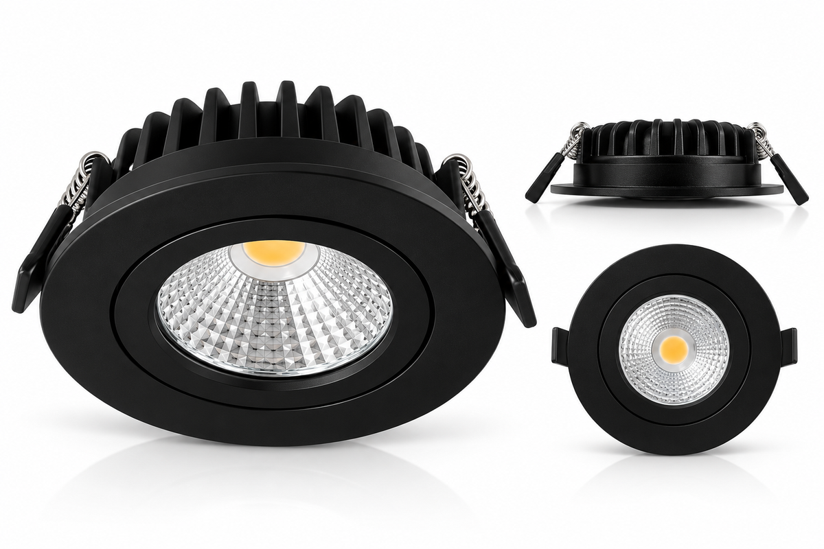 LED-Einbaustrahler Luna Slim-Fit 5W Dimmbar Schwarz MDRLED®