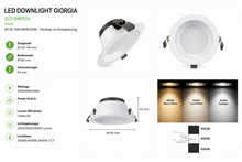 LED DOWNLIGHT Giorgia CCT-SWITCH Ø135  16W MDRLED®