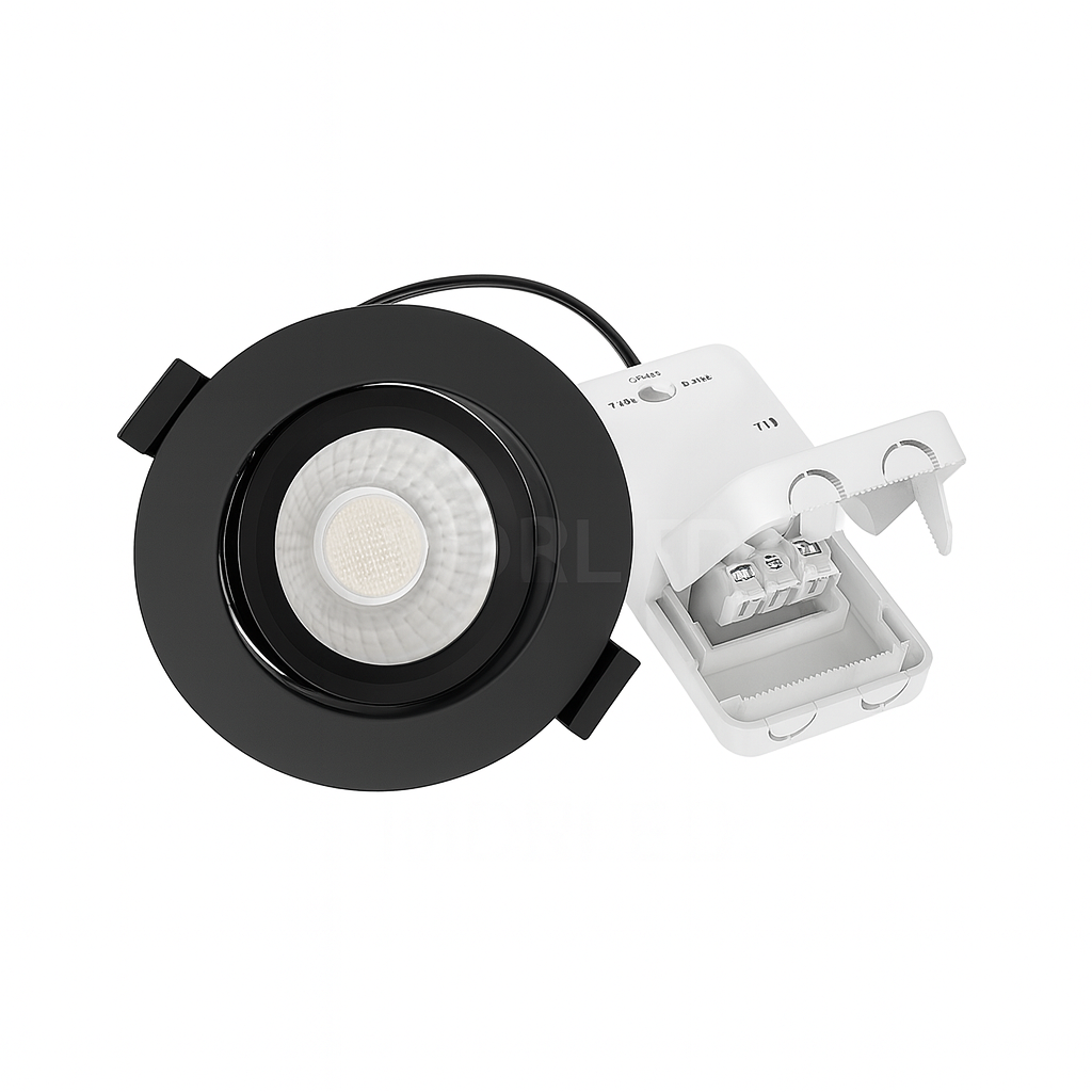 LUNA LED Inbouwspot | Zwart | 5W/7W | IP65 | CCT-Switch | Dimbaar