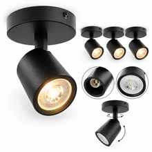 MDRLED® Plafondarmatuur GU10 | Kantelbaar | Zwart | 3 Stuks