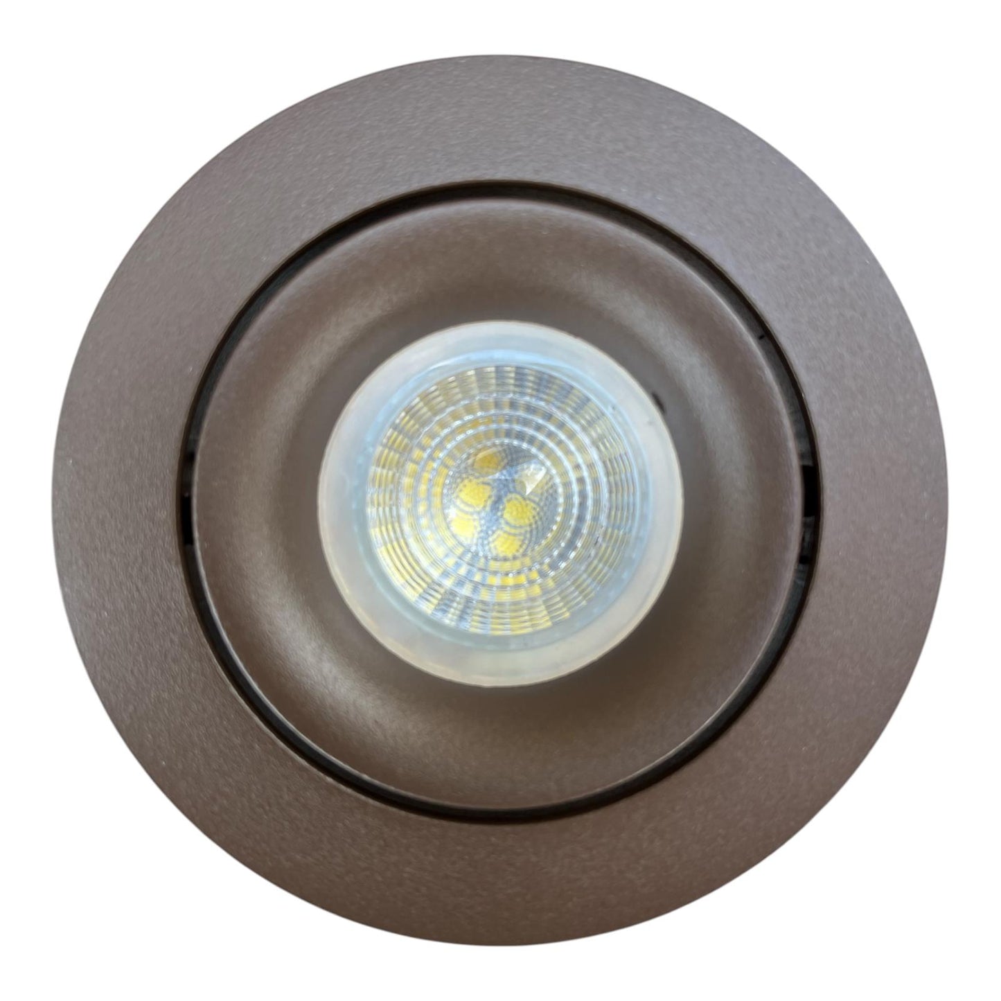 Verdiepte GU10 LED Inbouwspot Rond Mat Donkerbrons Ø92mm – Kantelbaar & Anti-Verblindend