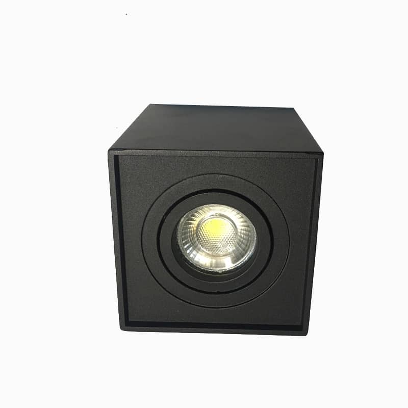 AUFBAUSPOT LED CUBE schwarz GU10 FASSUNG MDR LED®