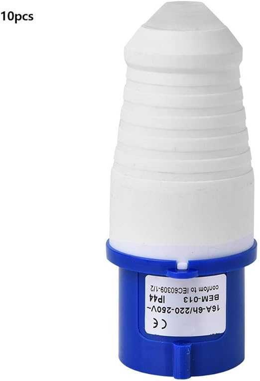 Industriële Contactdoosconnector | 3-Pins IP44 16A | Waterdicht & Vlam vertragend | Set van 10