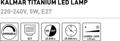 Calex Lichtbron E27 XXL - Glas - Grijs - 20 x 27 x 20 cm (BxHxD) MDRLED®