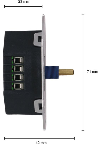 Universele LED Dimmer 0,5-200W – Inbouw Zwarte Afdekplaat – Fase Afsnijding – ACTIE