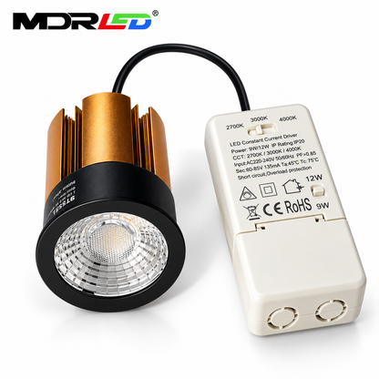 LED Inbouwspot Donkerbrons 9/12W CCT | Vast | CRI >98