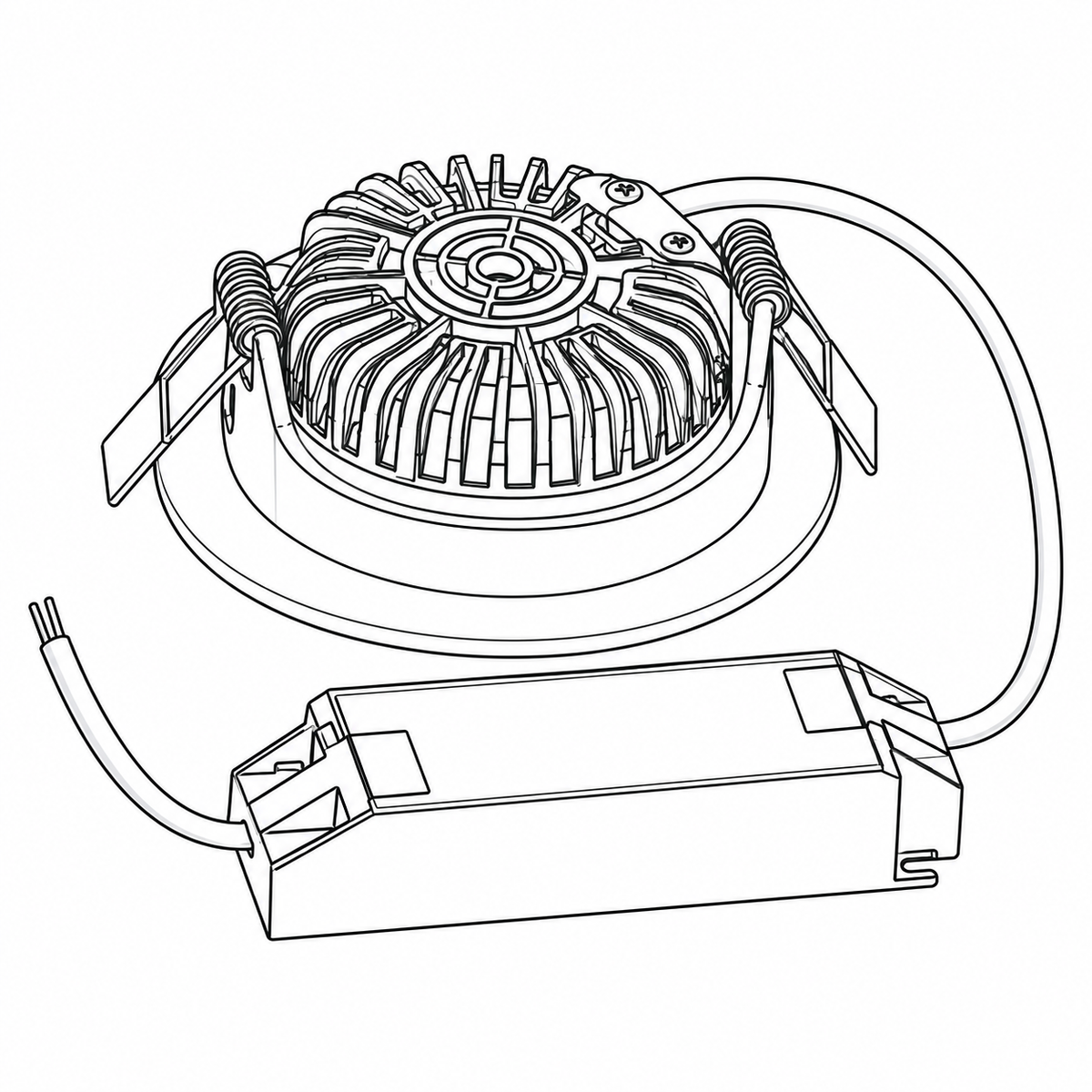 MDRLED® LUNA LED Inbouwspot 5W | Dim to Warm | Zilver | IP42