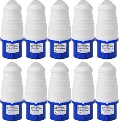 Industriële Contactdoosconnector | 3-Pins IP44 16A | Waterdicht & Vlam vertragend | Set van 10