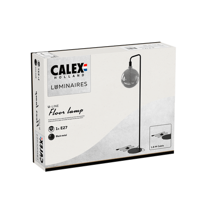 Calex U-Line Stehleuchte - E27 - Schwarz MDRLED 