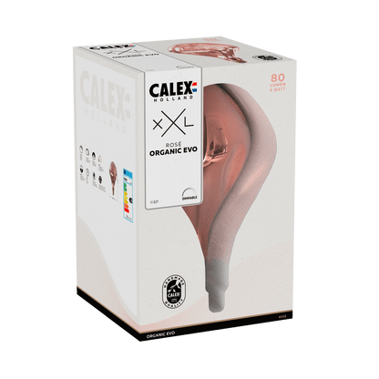 Calex XXL Organic EVO LED Lamp Rose  E27  6W Dimbaar   MDRLED®