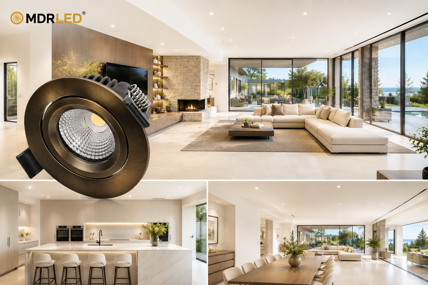 LED Inbouwspot Slim-Fit 4/6W | Donker Brons | CCT Schakelaar | IP65 | MDRLED®