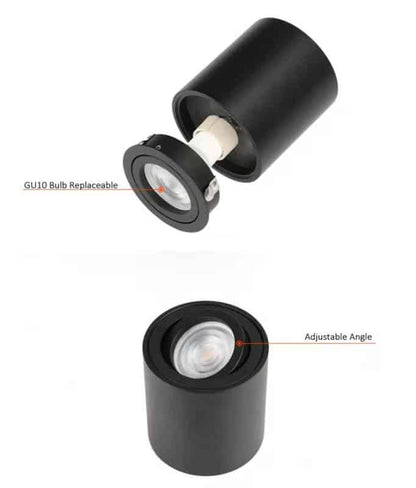 AUFBAU-SPOT SCHWARZ mit GU10-FASSUNG MDRLED®