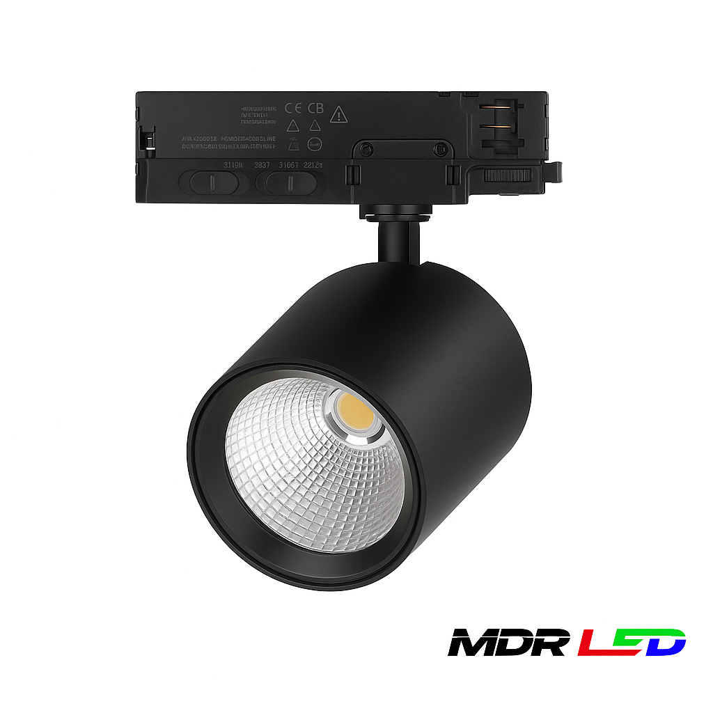 3-Fase Railspot  Zwart  10W–30W  Dimbaar  CCT Switch  MDRLED®