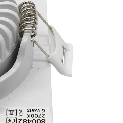 LED Einbaustrahler Einbautiefe 26mm 6W DIM WEISS Ø75-81mm 2700K MDRLED®