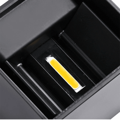 LED CUBE   2X3W  ZWART  DIM  SENSOR MDRLED®