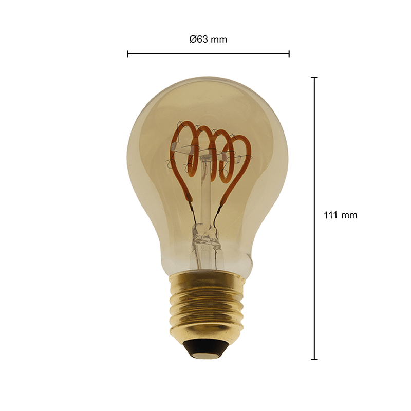 Żarnik LED E27 gruszka bursztynowy czujnik światła dziennego 4W MDRLED®