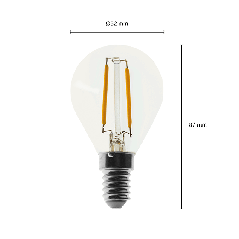 Żarnik LED E14 transparentny 2W MDRLED®