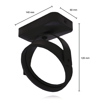 AR111 AUFBAULEUCHTE 1xGU10 FASSUNG SCHWARZ MDRLED®