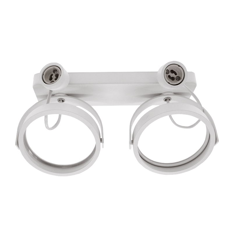 AR111 OPBOUWARMATUUR  2xGU10 FITTING  WIT MDRLED®