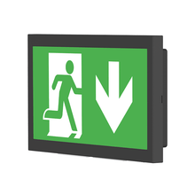 NOODVERLICHTING  MUUR INBOUW/OPBOUW  3W  ZWART MDRLED®