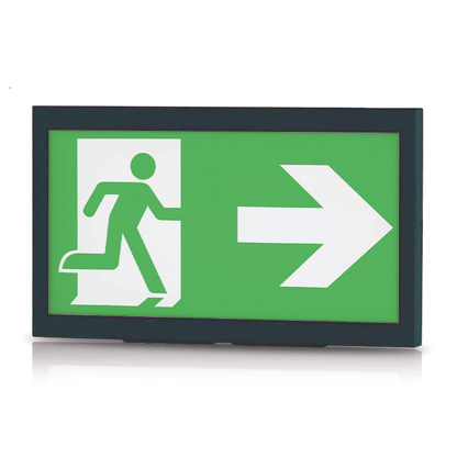 NOODVERLICHTING  MUUR INBOUW/OPBOUW  3W  ZWART MDRLED®