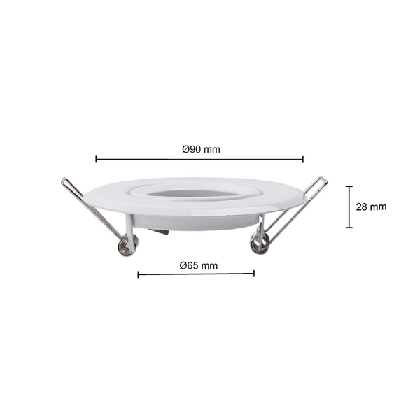 OPRAWA WPUSZCZANA GU10 BIAŁA Rozmiar cięcia Ø65mm MDR LED®