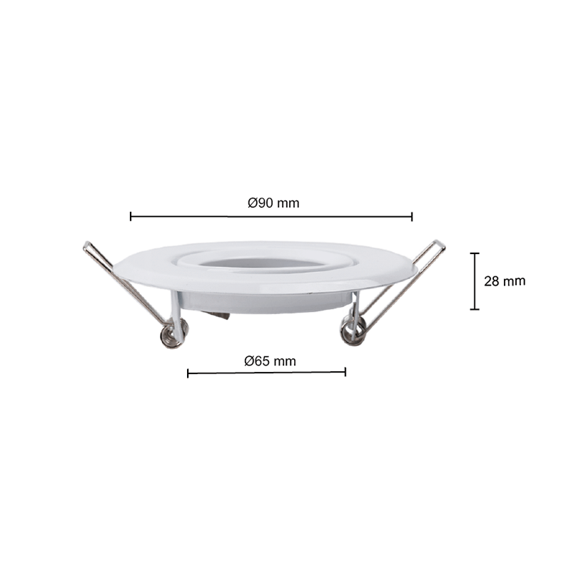 OPRAWA WPUSZCZANA GU10 BIAŁA Rozmiar cięcia Ø65mm MDR LED®