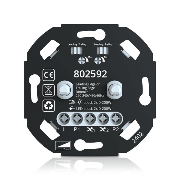 DUO LED DIMMER 2x200W ODCIĘCIE FAZY I WYŁĄCZENIE MDRLED®