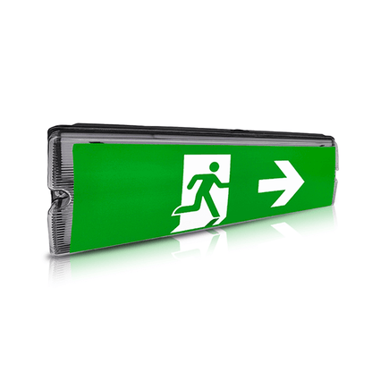 NOTBELEUCHTUNG 6W IP65 SCHWARZ (PIKTOGRAMME INKLUSIVE) MDRLED®