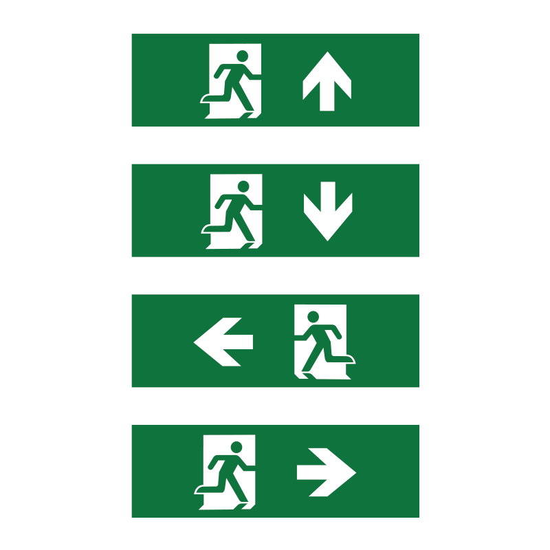 NOODVERLICHTING 3 WATT INCL.  PITOGRAMMEN ZWART . MDRLED®