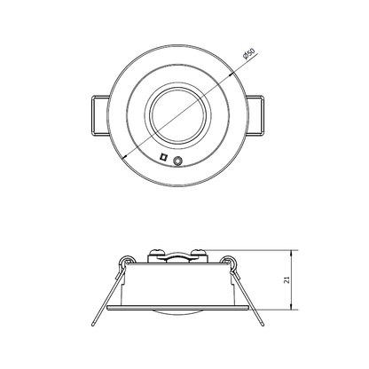 NOTBELEUCHTUNG EINBAUSPOT WEISS KOMPLETT MDRLED®