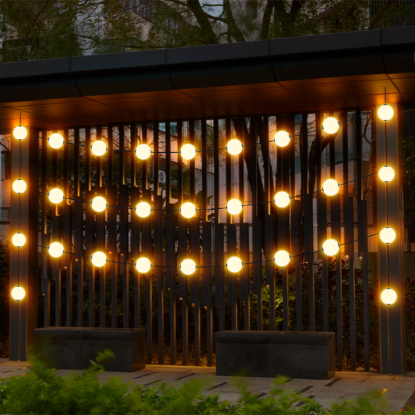 Lichtbollensnoer 7,75m  MDRLED®  10x LED  IP65  Warm Wit  Buitenverlichting | 12V