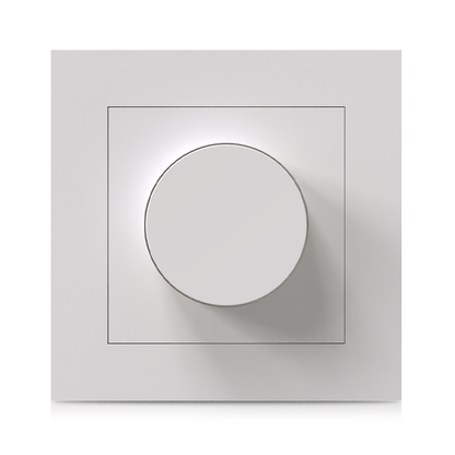 Enkele Dimmer Afdekplaat – Wit (RAL 9003) – MDRLED®