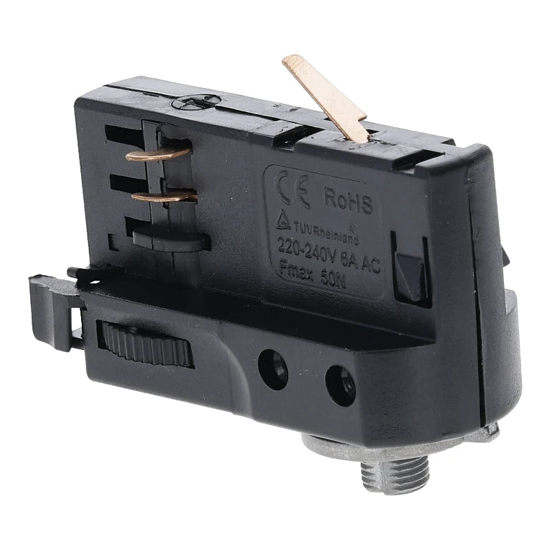 Pendel Adapter 3-Fase Rail Zwart – 7 cm | Inclusief Schroeven