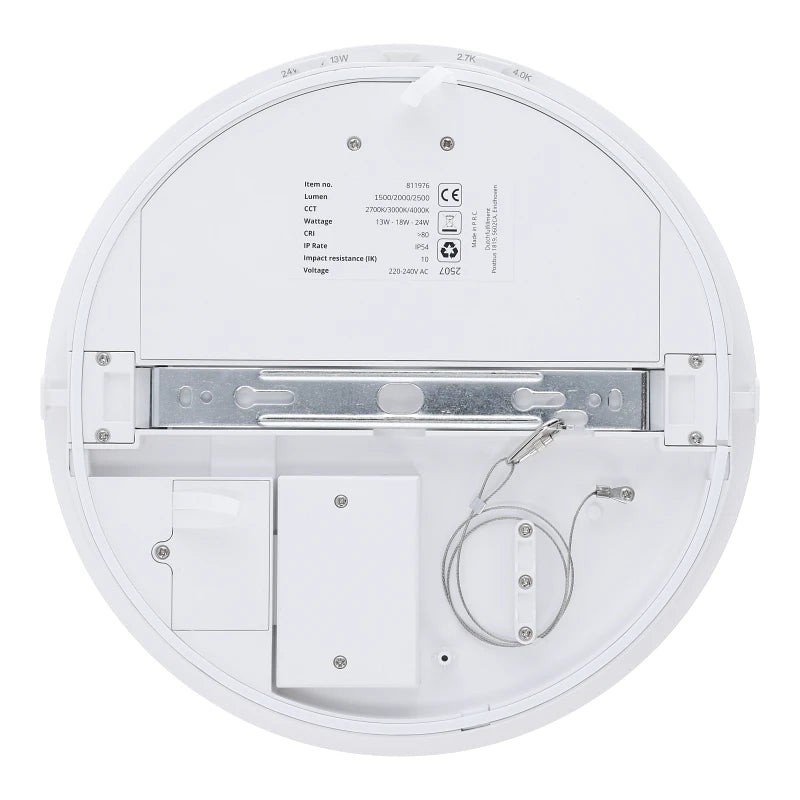 PRO LED Plafonnière Ø280 mm | 13 W / 18 W / 24 W | CCT-Switch | IP54 | Dimbaar | IK10 | 5 Jaar Garantie
