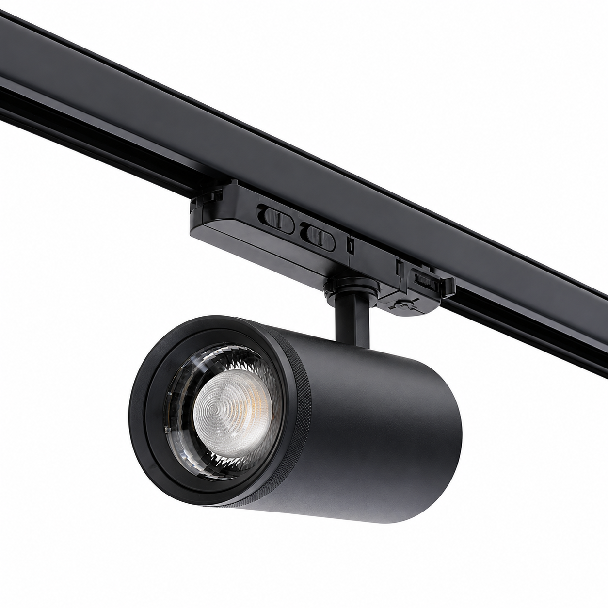 3-FASE RAILSPOT  ZOOMABLE  WATT SWITCH  CCT-SWITCH  ZWART. MDRLED® =