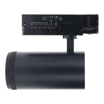 MDRLED® Zoomable 3-Fase Railspot 20W / 25W / 30W  Zwart  CCT Switch  15°–55°