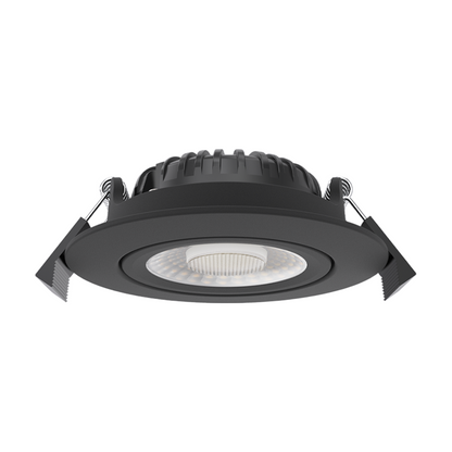 LUNA LED Inbouwspot  Zwart  5W/7W  Dim to Warm + CCT-Switch  IP65  Dimbaar