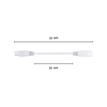 T5 Koppel Kabel 30cm  Male/Female Connector Wit  Voor T5 LED TL Buizen 10 stuks