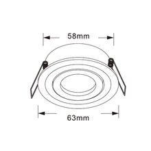 MR11 Inbouwarmatuur Zwart – Aluminium – Ø58 mm – Compact – MDRLED®