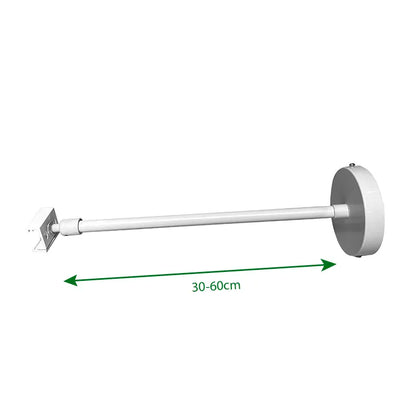 Spanningsrail Ophangsysteem Wit – Draadstang 30–60cm – 2 Stuks – 3-Fase rail