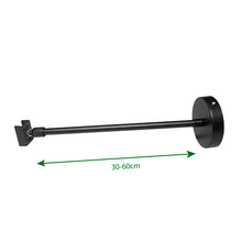 Spanningsrail Ophangsysteem ZWART– Draadstang 30–60cm – 2 Stuks – 3-Fase