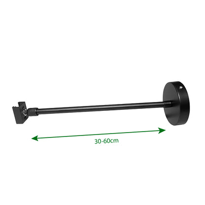 Spanningsrail Ophangsysteem ZWART– Draadstang 30–60cm – 2 Stuks – 3-Fase