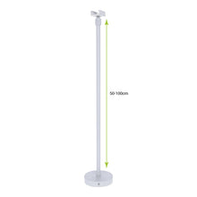 Spanningsrail Ophangsysteem Wit – Draadstang 50–100cm – 3-Fase – 2 Stuks