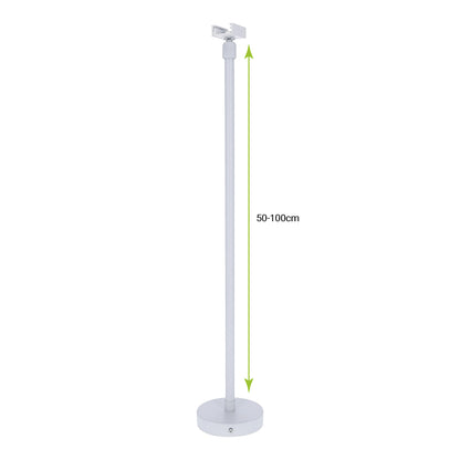 Spanningsrail Ophangsysteem Wit – Draadstang 50–100cm – 3-Fase – 2 Stuks
