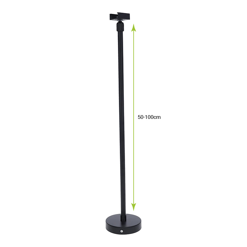 Spanningsrail Ophangsysteem Zwart – Draadstang 50–100cm – 3-Fase – 2 Stuks